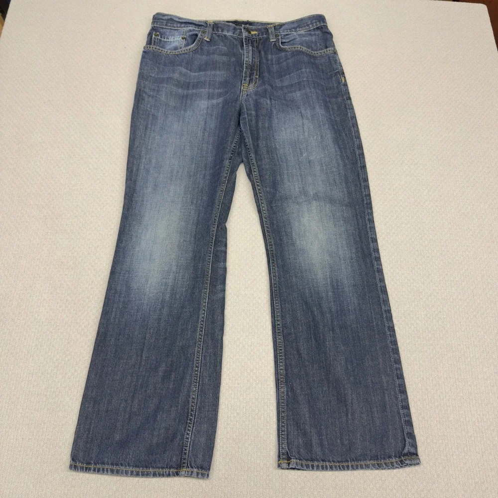 Banana Republic Jeans Mens 34x30 Blue Denim Straight Fit Faded Y2k Casual